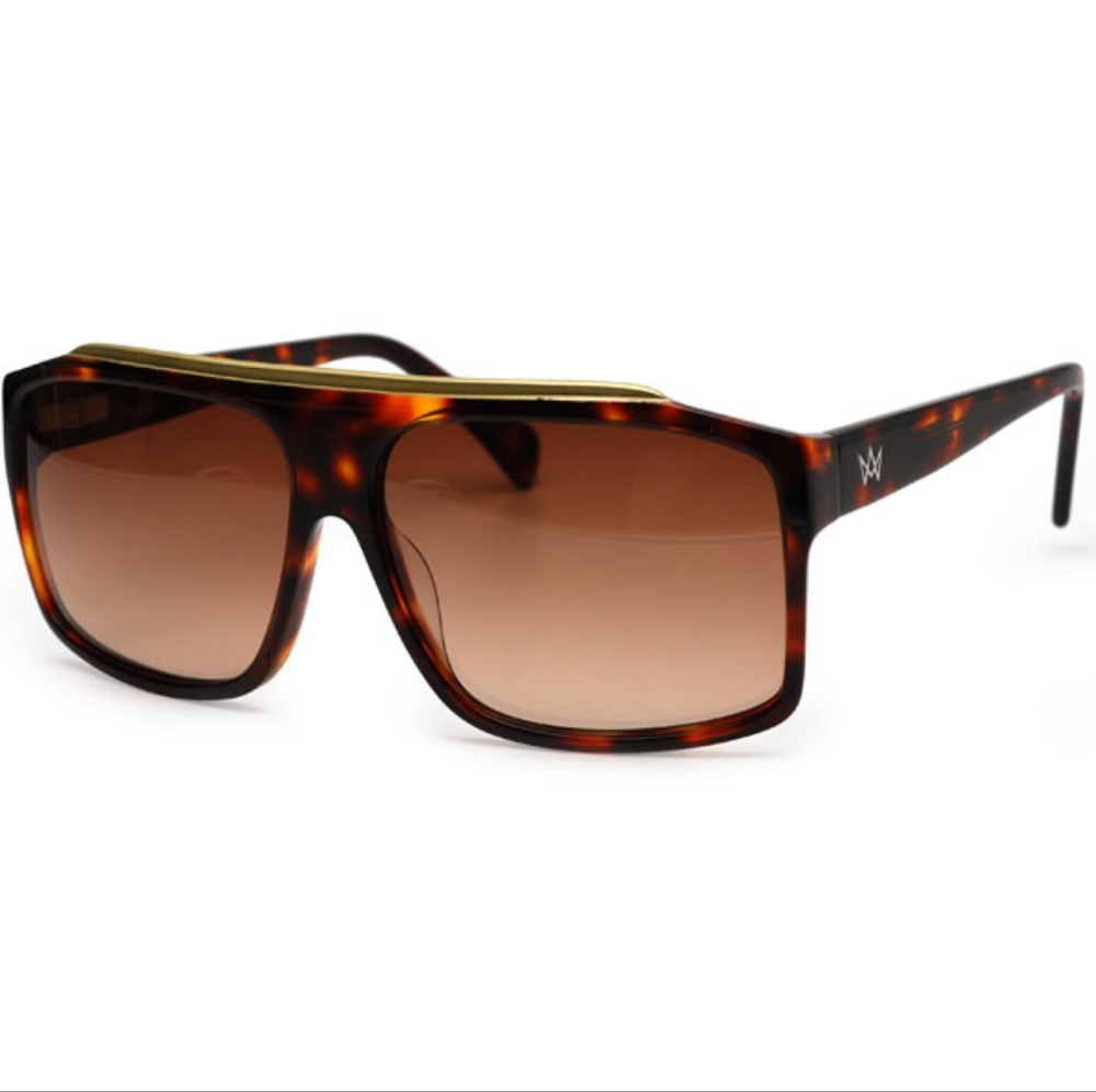 AM Eyewear Luxury Handmade Tortoise Alex 30-BT-BRG Unisex Oversized Sunglasses